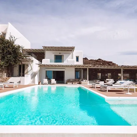 Daedalus - Luxe Hilltop Escape With Infinity Pool, Jacuzzi & Panoramic Sea Views Elia (Mykonos)