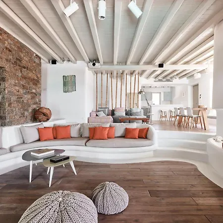 Daedalus - Luxe Hilltop Escape With Infinity Pool, Jacuzzi & Panoramic Sea Views Elia (Mykonos)