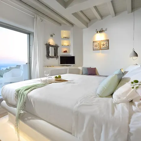 Villa Daedalus - Luxe Hilltop Escape With Infinity Pool, Jacuzzi & Panoramic Sea Views Elia (Mykonos)