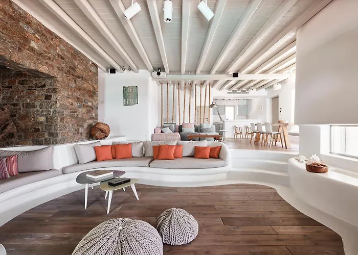 Daedalus - Luxe Hilltop Escape With Infinity Pool, Jacuzzi & Panoramic Sea Views Elia (Mykonos)